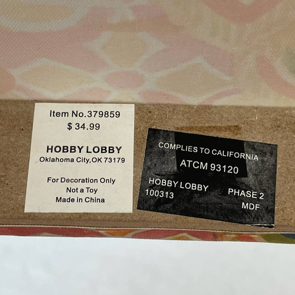 Hobby Lobby Wrapped Canvas Painted Floral Peacock Garden Scene Wall Art Artwork - Picture 4 of 4